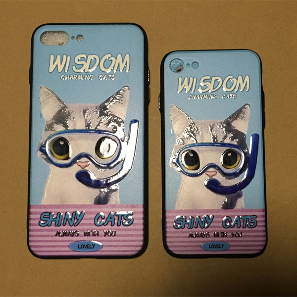 3D effect logo TPU phone cover